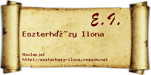Eszterházy Ilona névjegykártya